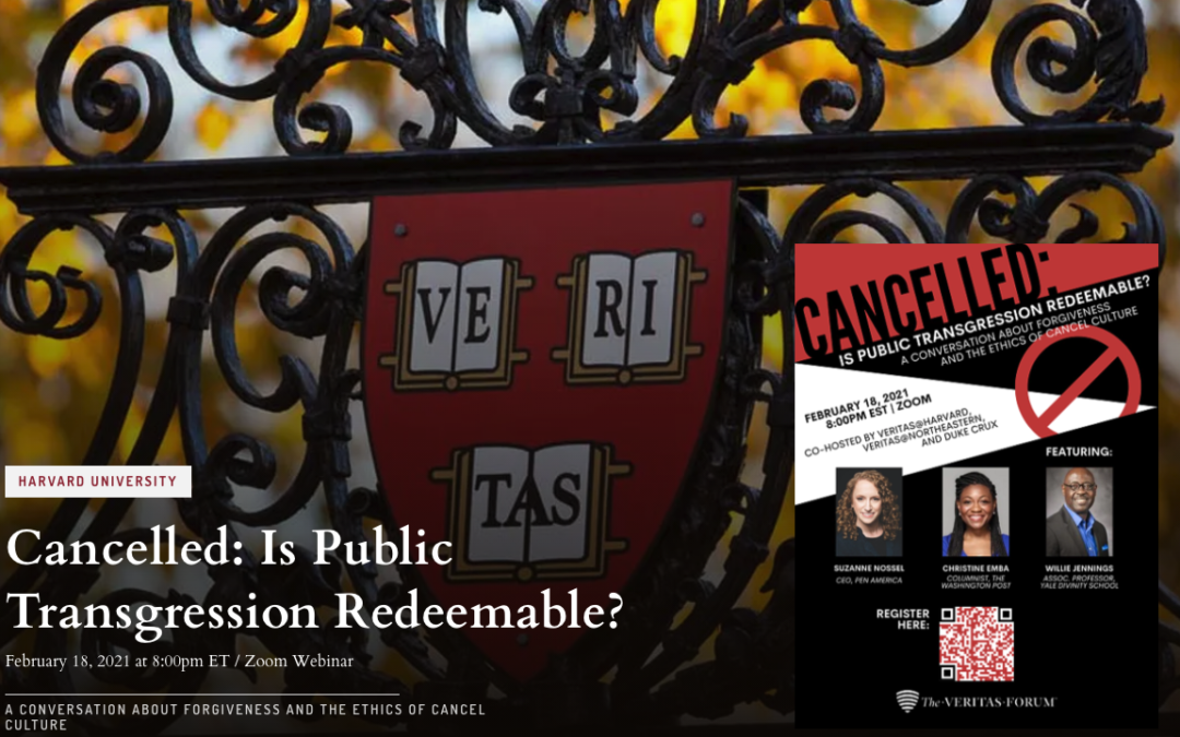 Cancelled: Is Public Transgression Redeemable?